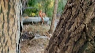Hot ass blonde POV fucking in woods deep creampie