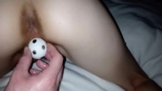 Husband Fist Wife Anal with ava devine dp ping pong balls in pussy