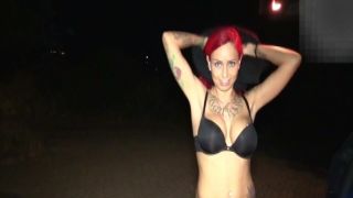 German Redhead Teen Bitch Public Parking Sex with upside down porn Stran