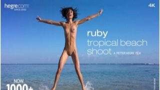Ruby Tropical topself pussy Beach Shoot